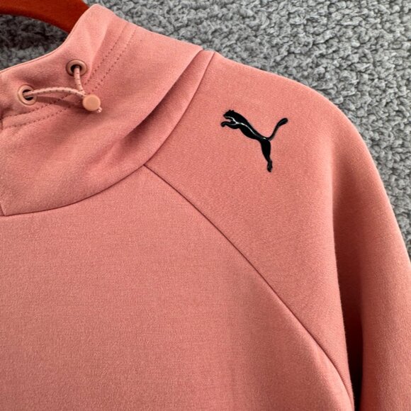 Puma Hoodie Evo Stripe Sweatshirt Pullover  Moisture Wicking Peach Size Large - Picture 7 of 12